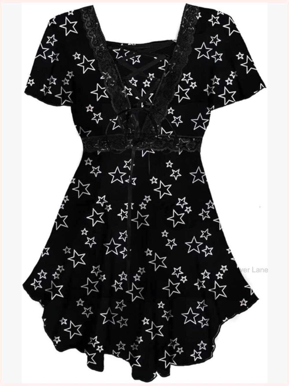 Victorian Gothic Corset Top with Lace-Up Front and Butterfly Sleeves